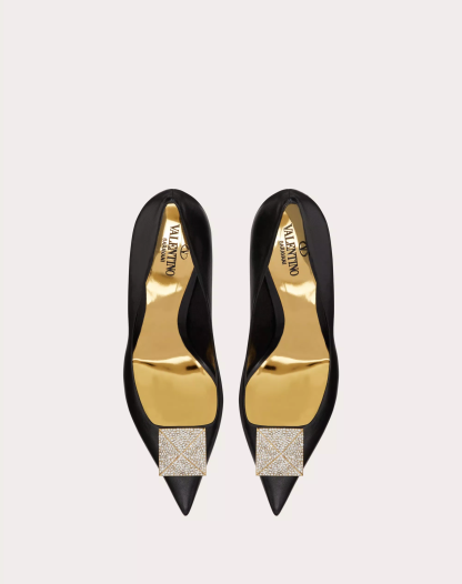 VALENTINO GARAVANI ONE STUD PUMP WITH CRYSTALS 100MM
